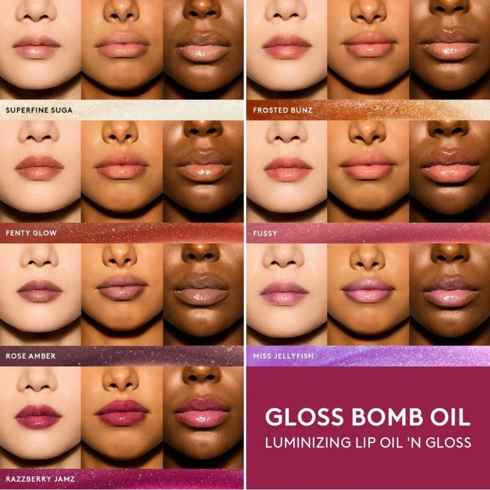 FENTY Gloss Bomb Oil Luminizing Lip Oil 'N Gloss FU$$Y $15 Fun Size